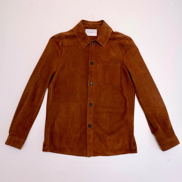 Piuma Lambskin suede overshirt